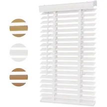 Sekey Holzjalousie 50 mm 60 x 220 cm Weiß