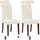 deluke Esszimmerstuhl WALES Stoff creme 2er Set