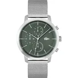 Multifunktionsuhr LACOSTE "REPLAY" Armbanduhren silberfarben Herren Quarzuhr, Armbanduhr, Herrenuhr, Datum, Edelstahlarmband