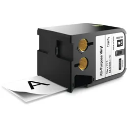 DYMO® Original XTL Schriftband, - schwarz auf weiss -, für XTL 500, farbiges Vinyl, endlos