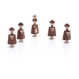 Rudolphs Schatzkiste Kurrendefiguren Tischdeko 5 Figuren Höhe ca 5 cm braun
