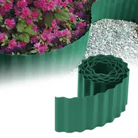 GARDENIX Rasenkante Kunststoff 9m, Höhe 20 cm - Beeteinfassung Gewellte für Blumenbeet - Beetumrandung Kunststoff Grün, Beetbegrenzung, Flexibel, Wetterbeständig, Einfache Montage