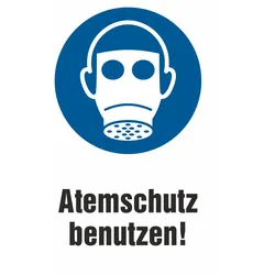 Gebotsschild - Atemschutz tragen