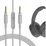 GEEKRIA Audiokabel mit Mikrofon, kompatibel mit Skullcandy Hesh Evo, Hesh 3 Kopfhörerkabel, 3,5 mm auf 3,5 mm, Ersatz-Stereo-Kabel mit Inline-Mikrofon und Lautstärkeregler (1,7 m)