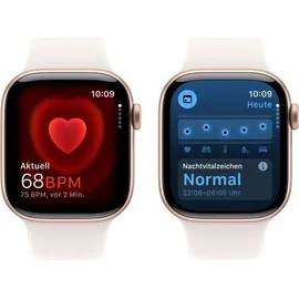 Apple Watch Series 10 GPS 42 mm Aluminiumgehäuse roségold Sportarmband blassrosa S/M