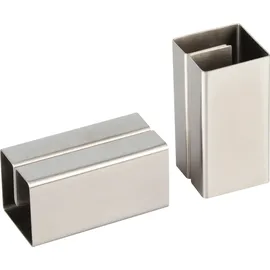 APS 21 2er-Set Kartenhalter, Edelstahl / 8,5x4x4cm (2 Stk.)"