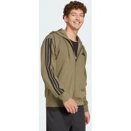 adidas Essentials 3-Streifen French Terry Kapuzenjacke Olive Strata / Black XL