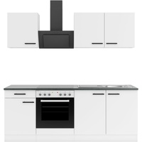Optifit Küchenzeile »Palma«, Küche: weiß/weiß-anthrazit + front: korpus: arbeitsplatte: anthrazit, , 54973567-0 B/T: 210 cm x 60 cm,