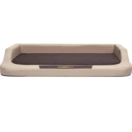 HobbyDog XXL] Mesbeb4 Hobbydog XXL 120 x 80 (R3) Hundebett Medico Standard (Oxford) Beige mit Ortopädische Viscomatte, XXL, Beige - Braun