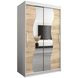 abiks möbel Schwebetürenschrank MADRYT 120 x 200 x 62 cm Weiß