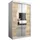 abiks möbel Schwebetürenschrank MADRYT 120 x 200 x 62 cm Weiß
