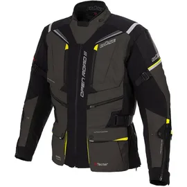 BÜSE Open Road III Textiljacke Dunkelgrau/Neongelb 50
