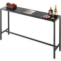 Vevor Bistrotisch 160 x 37,5 x 98 cm Schwarz
