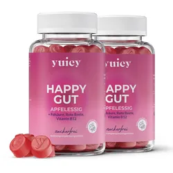 yuicy® Happy Gut - Apfelessig Fruchtgummies | Natürliches Probiotikum für deine Darmgesundheit Fruchtgummi 120 St