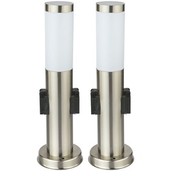 2er Set Farbwechsel Außen Steh Leuchten RGB LED Garten Weg Stand Lampen Fernbedienung