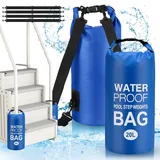 Goovilla Poolleiter-Gewichte, universal, 2 Stück, 20 l, 500D PVC, wasserdicht, reißfest, Sandsäcke für oberirdische Pool-Stufen, einfach zu befüllen und zu versiegeln, mit starkem Griff und 4 Gurten