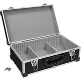 anndora CD Koffer für 60 Cds inkl. Schlüssel - für 60 CDs | Schwarz