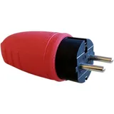 N & L 17187 Schutzkontaktstecker Gummi 230V Rot IP44
