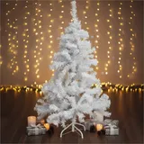 Gravidus Weißer Weihnachtsbaum 120 cm künstlicher Tannenbaum mit Metallständer 120cm weiß