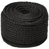 vidaXL Arbeitsseil Schwarz 20 mm 50 m Polypropylen