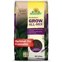 NEUDORFF NeudoHum Grow All-Mix – Bio Cannabis Erde für schnelles Wachstum und eine reiche, gehaltvolle Ernte. Torffrei und für alle Wachstumsphasen, 40 Liter