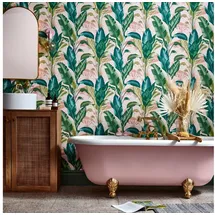 Envy Vliestapete Leaf It Out 53 cm 10 m Rosa/Grün 34193