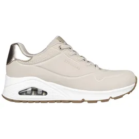 SKECHERS Uno Shimmer Away Damen Weite E Beige/Roségold 36