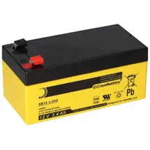 Sun Battery SB12-3.4V0 AGM Akku 12V 3,4Ah Blei-Akku mit VDS