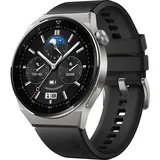 46 mm titangrau Flouroelastomer Armband schwarz