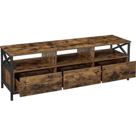 VASAGLE Lowboard TV-Schrank, 3 Schubladen, Breite 147cm, Stahlgestell