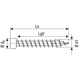 SPAX Zylinderkopfschraube 6 x 140 mm 100 Stück