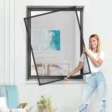 JAROLIFT Insektenschutz Spannrahmen, Slimline für Fenster 60 x 150 cm, anthrazit