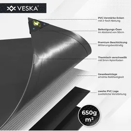 veska Profi Abdeckplane 400 x 800 cm Grau