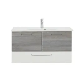 Sconto Waschtischunterschrank Onda 96 x 51 cm Grau/Weiß/Mehrfarbig