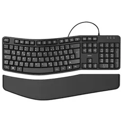 hama EKC-400 ergonomische Tastatur kabelgebunden schwarz