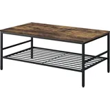 Vichy Vichy, Couchtisch + Beistelltisch, Couchtisch Fyrk, Goldkraft Eiche/Schwarz, 106 x 60 cm mit Ablage