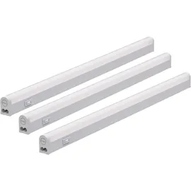Oktaplex lighting Oktaplex LED Unterbauleuchte Riga 3er Set Küche 54cm warmweiß 3000K 230V mit Schalter