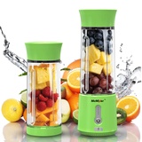 McMixer Smoothie Maker to Go - Tragbarer Mixer mit Dual - Power Motor - Wiederaufladbarer Smoothie Mixer to Go mit Akku - USB Mixer für Smoothies, Säfte und Babynahrung (Grün)