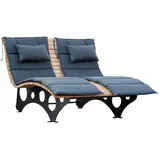 Home Deluxe - Wellenholzliege Taiga inkl. 2X Auflage- Waldsofa Schwungliege Relaxliege