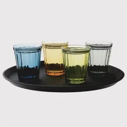 Gastronoble 6 Olympia Cabot getafelte Glas Tumbler blau 26cl - Wassergläser