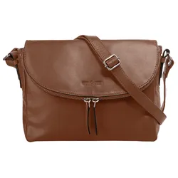 Umhängetasche WOUWOU Gr. B/H/T: 25 cm x 20 cm x 9 cm onesize, braun (cognac) Damen Taschen echt Leder