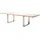 MCA Furniture MCA Esstisch Dayton Eiche Bianco massiv geölt), - ausziehbar - edelstahl 180/280 100cm