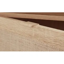 Finori Kommode Bali 101,5 x 87 x 40 cm Sonoma Eiche / Rafia Geflecht