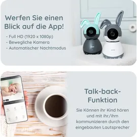 Alecto SMARTBABY10BK - WLAN-Babyphone mit Kamera Schwarz