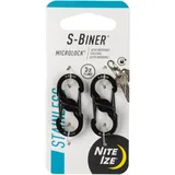 NITE IZE Karabiner S-Biner MicroLock 2 St. Schwarz