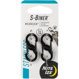 NITE IZE Karabiner S-Biner MicroLock 2 St. Schwarz