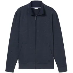 TOM TAILOR Herren Sweatjacke in Melange Optik, blau, Meliert, Gr. S