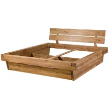 Massivmoebel24 Bett mit Bettkasten Wildeiche 140x200 natur geölt INNSBRUCK #240