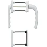 HOPPE Balkongarnitur NY 099KH/961N/U10/... Alu.F9016 63-73mm