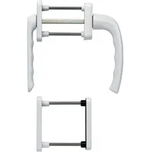 HOPPE Balkongarnitur NY 099KH/961N/U10/... Alu.F9016 63-73mm